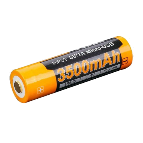 Аккумулятор 18650 3500 mAh micro usb зарядка - фото 1