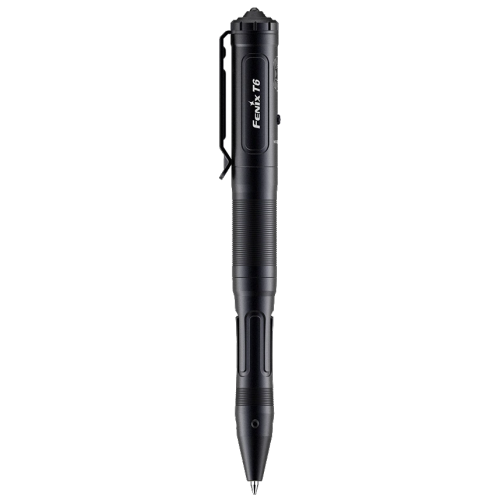 Тактическая ручка с фонариком черная - фото 1