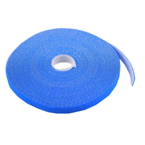 Стяжка-липучка, 12 мм x 10 м, моток, синя - фото 1