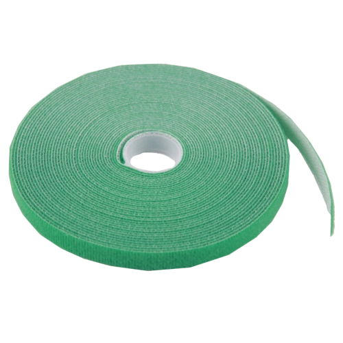 Стяжка-липучка, 12 мм x 10 м, моток, зелена - фото 1