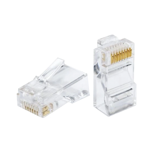 Коннектор RJ45 кат.6 8P8C 50 mkm упаковка 100 шт. - фото 1