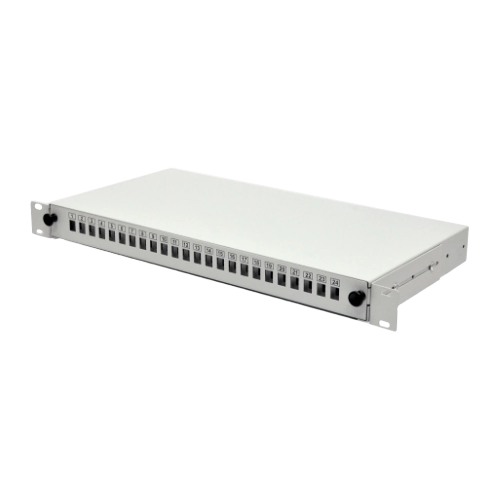 24 порти SC-Simpl./LC-Dupl./E2000, пуста, кабельні вводи для 2xPG13.5 та 2xPG11, 1U, чор - фото 1