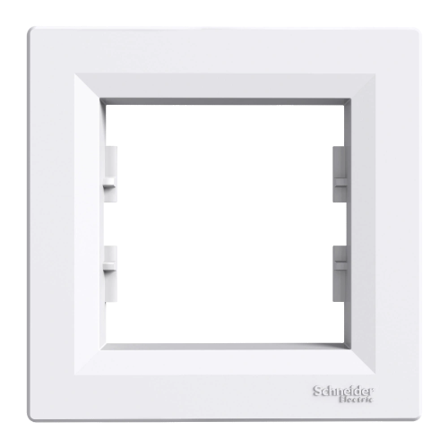 Рамка 1-местная горизонтальная белая - фото 1