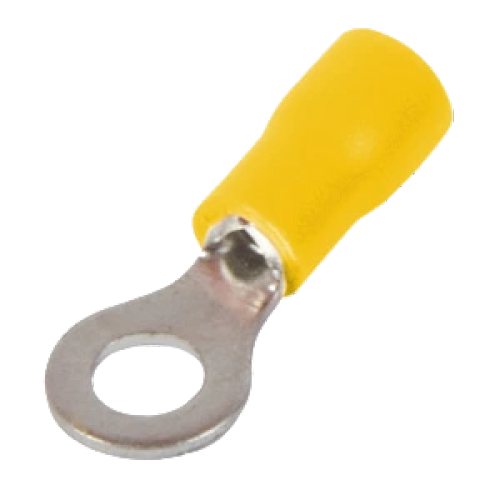 Изолированный вилочный наконечник 4-6 кв.мм желтый - фото 1