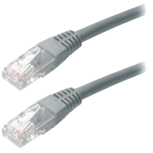 UTP, RJ45, Cat.5e, 1m, серый, Cu (медь)Q500 (PCR-CU/1G) - фото 1