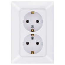 Розетка двойная с з/к