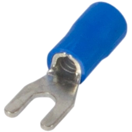Изолированный вилочный наконечник 0.5-1.5 кв.мм, синий - фото 1